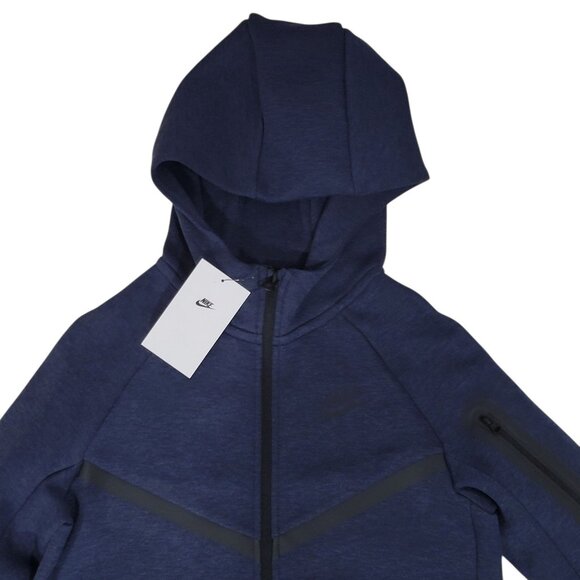 Nike Sportswear Big Kids Tech Fleece Full Zip Hoodie Size Medium 10-12 Yrs Blue - Picture 3 of 14